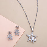 Celestial Bloom Pendant with Earring Set